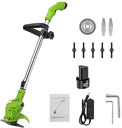 FSCLJ Tagliabordi a Batteria, Taglia Erba Leggero 2-in-1, per Tagliare/bordare l'erba, Cura del Prato e del Giardino, Tagliabordi Alimentato a Batteria al Litio da 3000mAh
