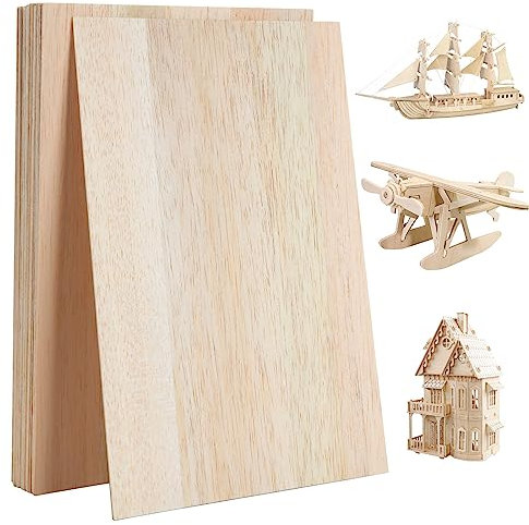 GOYADA 20 Stück Balsaholz Platten Sperrholz 300 x 200 x 2 mm, Balsaholz 2mm für DIY, Modell, Handwerk, Holz zum Dekorieren
