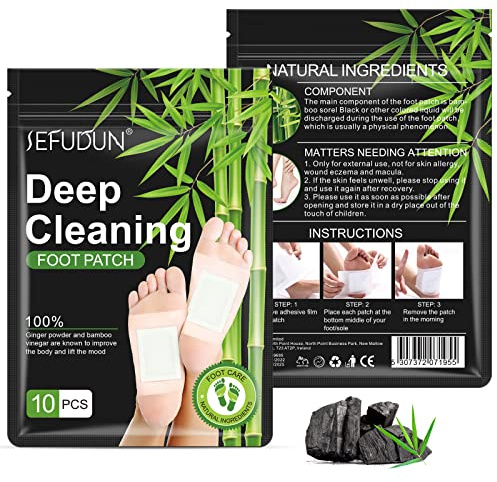 50PCS Foot Pads, Natural Bamboo Vinegar Ginger Powder Foot Pads