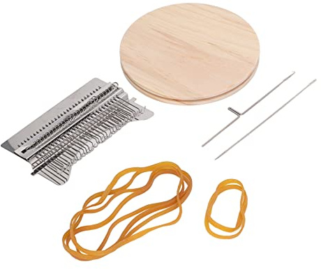 Mini Webstuhl Maschine mit 28 Haken Zum Stopfen, Kleiner Speedweve Webstuhl aus Holz, Webrahmen Webstuhl, Handwerk DIY Weberei Reparaturwerkzeug für Jeans, Socken und Kleidung