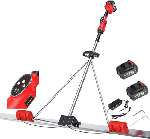 Kit vibrante per massetto in calcestruzzo aggiornato, strumento di finitura per calcestruzzo da 6000 giri/min 150 cm/180 cm, raschietto elettrico per calcestruzzo con batteria 2*25000 mA ,1.8m