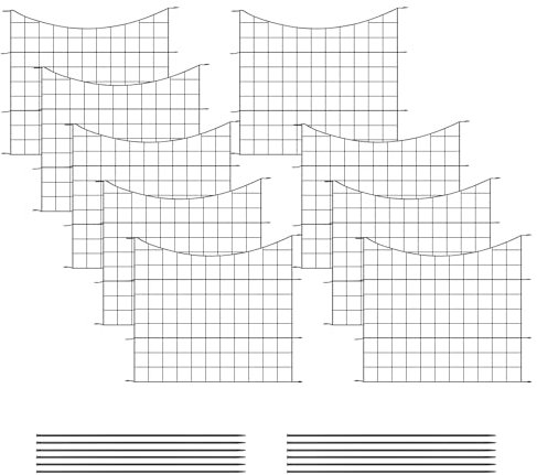 WOLTU Recinzione Giardino, 10 Pannelli Recinti in Ferro, Recinzione Giardino Esterno con Picchetti, Rete per Recinzioni, Staccionata per Giardino, 64x70 cm, a Forma di Arco, Nero
