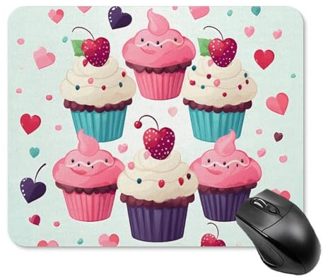 Game Mouse Pad Anti Slip Rubber Base Mouse Pads Cupcake Candy Hearts Sweet Printed Computer Mousepad
