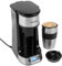 Salter Cafetera Digital, Máquina de Café con Filtro, Filtro Lavable y Reutilizable, Incluye Taza de Viaje 420 ml en Acero Inoxidable, 3-4 Minutos de Preparación, Apta para Café Molido/Pads