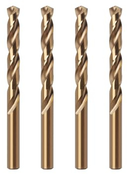 Misuyue M42 Foret Cobalt Metal 6.2mm, 4pcs HSS Forets Carbure Meche Metal | Hélicoïdal Professional pour Inox Alliage Titane Cuivre Fer