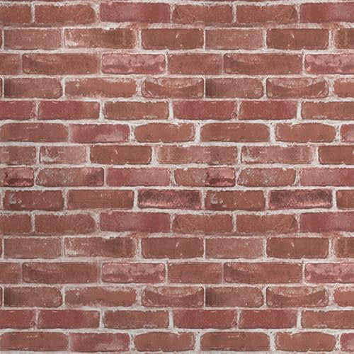 Tarwanear Ziegelsteintapete Braun Rot Ziegelsteinoptik Tapete Realistische Steinoptik Tapeten Matt Strukturiert Vintage Schiefer für Weihnachtsdeko Wohnzimmer Schlafzimmer Flur Kamin