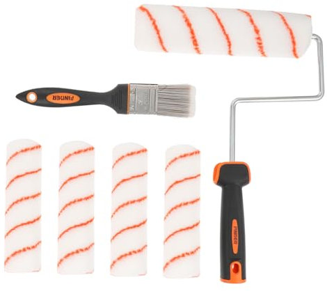 HOMSFOU 1 Satz Farbbürste Walzenbürste Wandfarbroller Palette Farbkantenwerkzeug Werkzeugkasten Für Zu Hause Schwamm Farbstifte Rollen Bausätze Bausatz Maskierung Pole Weichgummigriff