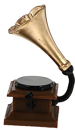 Yardwe Mini Gramophone Mini Modèle Vintage Simulation Décor De Table De Dîner Tourne-Disque Décor pour Enfants Mini Parure De Table Salle Gramophone Classique Rétro Décoratif Résine