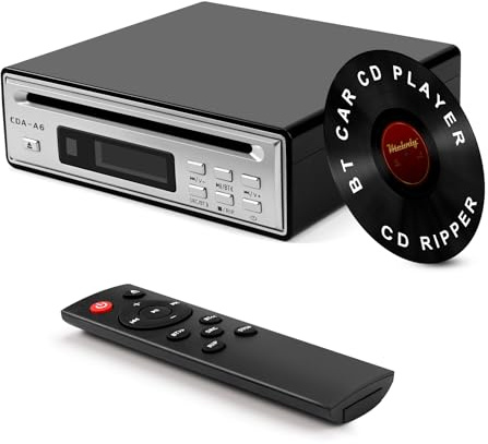 Tovlroy HiFi CD Player Home CD Ripper Bluetooth CD Player Car with USB Extraction CD to USB Extraction External HiFi Player for Car with Outputs