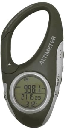 Toyvian Handbarometer Mit Karabiner Tragbarer Höhenmesser Für Bergsteiger Wettervorhersagegerät Mit Thermometerfunktion Geeignet Für Outdoor-aktivitäten