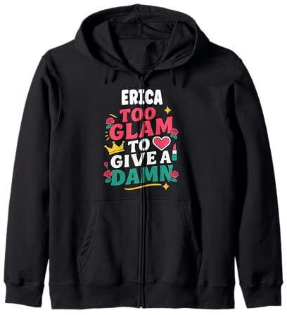 ERICA Personalized Women's Gift Custom ERICA Zip Hoodie