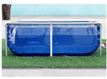 Großes Zuchtbecken für Koi- und Goldfische – 120 x 80 x 51 cm, PVC-Segeltuch, Poolteich mit Stahlrahmen, klarem Sichtfenster, einfacher Aufbau für Wasserlebewesen im Garten