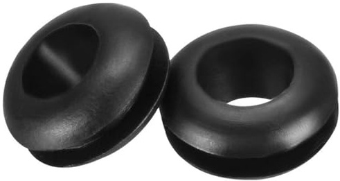 TOP-VIGOR 50Pcs White Rubber Grommets 6mm Wire Cable Protector Rings Electrical Hole Gaskets for Plugs and Conductor Wiring