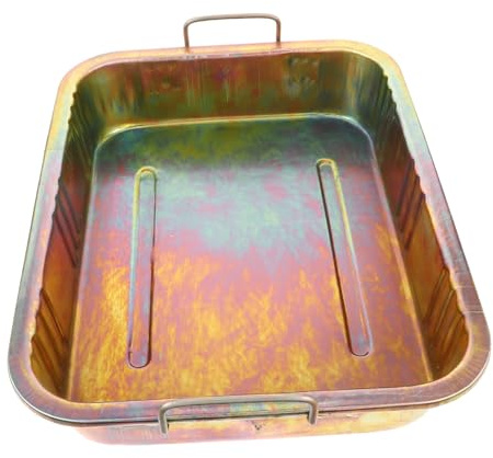 ULTECHNOVO Vaschetta di Raccolta Olio Motore Esausto Contenitore in Acciaio per Auto Design Multifunzionale per Cambio Olio Riporre