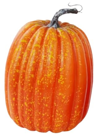 BESTYASH Large Artificial Orange Pumpkin Decoration Foam Halloween Faux Pumpkins Autumn Fall Harvest Party Decoration for Home Table Kitchen Mantle