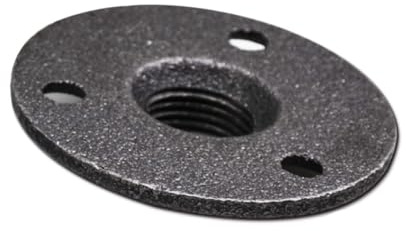 DIYEAH 10 piezas Brida de Piso Roscada Maleable de Hierro Fundido Base Fija para Montaje Pared Industrial Resistente y Fácil de Instalar
