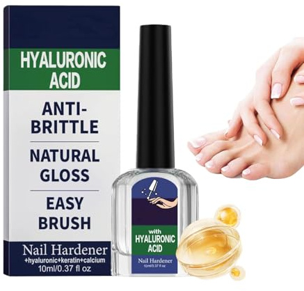 Indurente E Rinforzante Per Unghie Da 10 Ml, Trattamento Per La Cura Delle Unghie Con Acido Ialuronico, Olio Di Vitamina Jojoba Per Deboli Danneggiate, Uomini E Donne