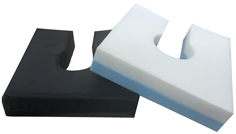 Gar Medical Cuscino antidecubito a ferro di cavallo, impermeabile e traspirante con schiuma anatomica Comfort - Cuscino per emorroidi e coccige, cuscino ortopedico (Visco+Schiuma Hr)
