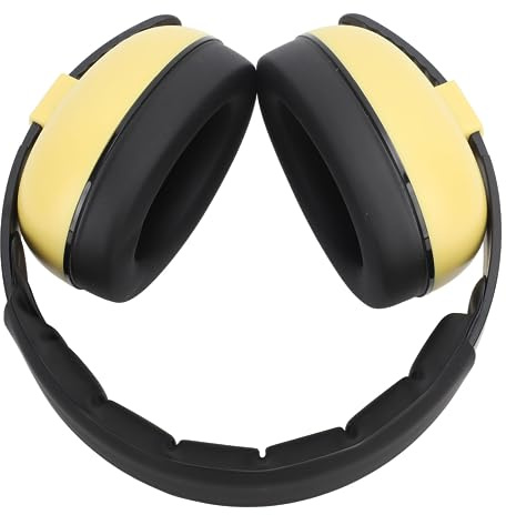 ZJchao Infant Noise Reducing Earmuffs for Travel Soft Portable Hearing Protection Headphones for Babies and Toddlers, Ideal for Sleep and Outdoor Use (Yellow)