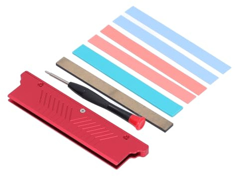TARSHYRY Dissipatore di Calore Bifacciale in Lega di Alluminio per Moduli di Memoria DDR3 DDR4, Raffreddamento Migliorato per Stick RAM, Adatto a Slot DIMM Larghi e Stretti, Soluzione di (rosso)