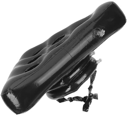 Gatuida Portavasos Inflable Triangular para Piscina, Bandeja para Bebidas 6 Agujeros, Accesorio para Juegos Fiestas Acuáticas, Color Negro, Material PVC Resistente Reutilizable