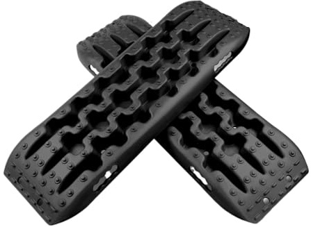 Bergungsbretter für Geländefahrzeuge Offroad-Schlamm-Sand-Schnee-Bergeschiene Traktionsbretter Reifenleiter-Set Autozubehör Tragbare Auto-Bergeschiene for Fahrzeuge(2pcblack)