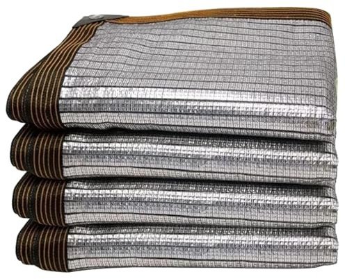 Filet d'ombrage à 99% Aluminium 3x4m Toile d'ombrage d'aluminium | réfléchissante,85% Voile Dombrage Rectangulaire avec œillets,Facile à Suspendre pour Exterieur,Toit,Terrasse,Plantes,Voiture