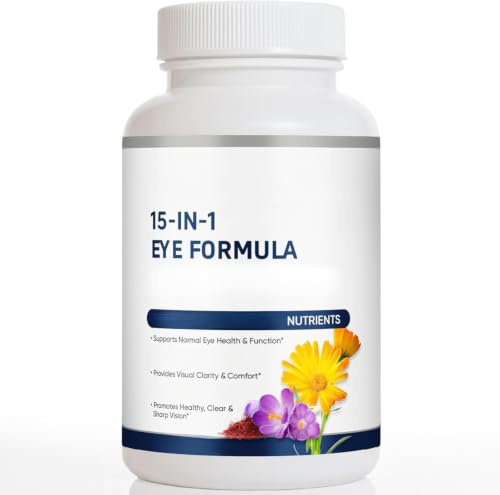 Formule pour les yeux 15 en 1 – Vitamines pour les yeux, santé des yeux. | confort visuel, protection des cellules oculaires, ingrédients propres.