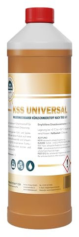 Wassermischbarer Kühlschmierstoff Emulsion KSS, universell einsetzbar zum Drehen, Fräsen, Bohren, Sägen von Buntmetall, Edelstahl, Aluminium usw. | 1 Liter
