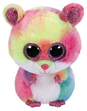 TY 36416 Rodney, Hamster bunt 24cm Beanie Boo's, Mehrfarbig