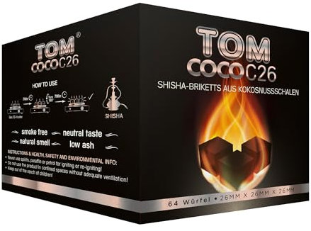 TOM Cococha Gold C26 - Carbone naturale per narghilè, 1 kg