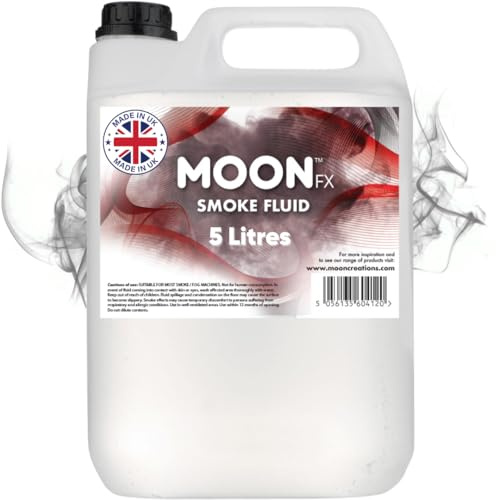 MoonFX Fluide à fumée quotidienne 5 l – Liquide de brouillard qui produit une fumée de densité moyenne avec temps de suspension standard.