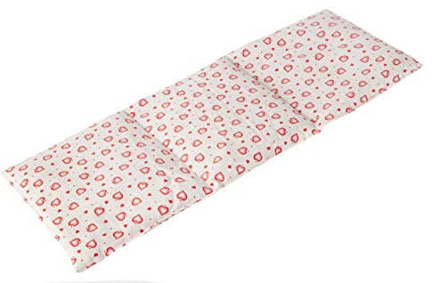 GIRAFFENLAND Bio-Dinkelkissen 20x50cm groß 3-Kammer - Wärmekissen, Körnerkissen Kissen - Landhaus-Liebe, 50 x 20 cm, Bio-Dinkel