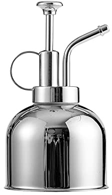 Pflanzensprühflasche,300ml Metall Pflanzensprüher Pflanzen,Sprühflasche Edelstah Gießkanne mit Top Pumpe,Handsprüher Kleine Gießkanne für Zimmerpflanzen Garten Pflanzen Indoor Outdoo(Silber)