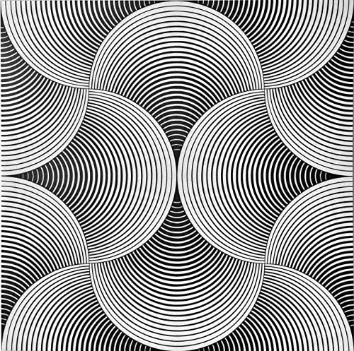 Paneele aus Polystyrol XPS, Deckenpaneele, 3D Wandpaneele, Styropor Dekoren, Decken Retro Vintage Wandverkleidung, 3mm dick - 50x50cm (20m²-80 Stück, Schells Black)
