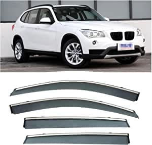 DIOTTI 4 Piezas Deflector Ventana Lateral para BMW X1 2009-2015, Visera Ventana Lateral Coche Toldos Ventilación Visera Ventana Lateral