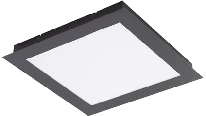 Lucande LED Smart Home Deckenlampe Leicy dimmbar mit Leselampe (Modern) in Schwarz aus Metall (1 flammig,) - Deckenleuchte Lampe Wohnzimmerleuchte
