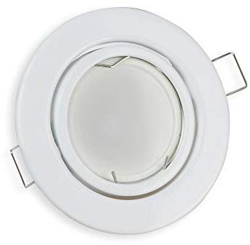 6x LED Einbaustrahler Set weiß rund 1,2 Watt neutralweiß GU10 230 Volt - Einbau-Leuchte schwenkbar 70mm Bohrloch Einbauspot Leuchte Decken-Strahler Deckeneinbaustrahler Deckenspot