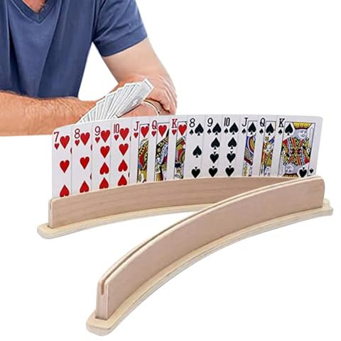 Spielkartenhalter aus – Kartenhalter Spielkarten, Spielkartenständer | 2 Stück Pokerhalter Organizer Ständer, Handheld Pokerhalter Pokerbasis für Poker Canasta Pinochle Erwachsene