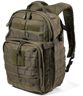5.11 Tactical Backpack, RUSH 12 2.0 Military Survival Molle Back Pack with Laptop Compartment, Small, 24L, Ranger Green, Style 56561ABR