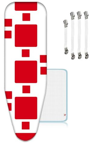 ZJBKX Copriasse da stiro extra large universale, clip e panni antiscottatura, facile da montare, con corda termoretraibile, 150 x 60 cm