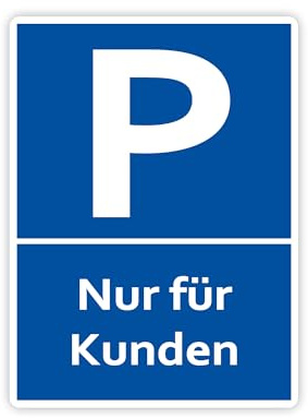 STROBO XXL Kundenparkplatz Hinweisschild | Stabile 5mm Hartschaumplatte als 40x30cm Schild mit UV-Schutz für den Außenbereich und Innenbereich
