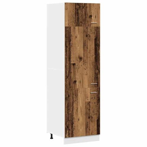 856125 - Armadietto per frigorifero, effetto legno, 60 x 57 x 207 cm