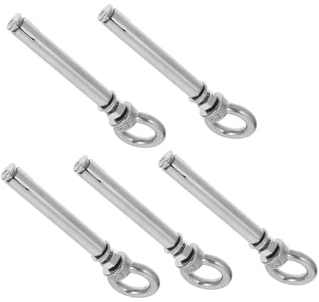 BUGUUYO 5stücke Ringschraube Mit Ring Und Hebeösenring Spreizringschrauben Aus Rostfreiem Stahl Für Zäune Fenster Und Klimaanlagenbefestigungen