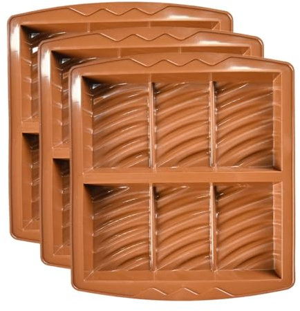 Moldes para barras de caramelo,Moldes para chocolate desmontables | 3 moldes para mantequilla y pudín de tarta de queso - Moldes de silicona separables de calidad alimentaria para dulces de chocolate,