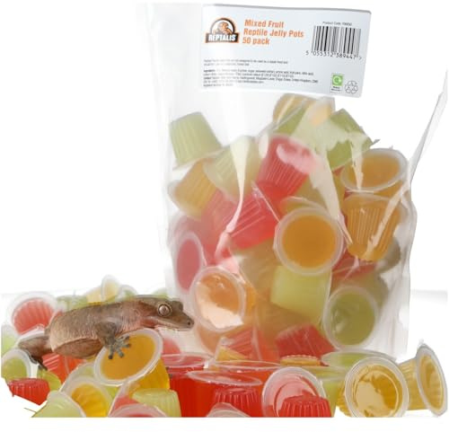 Reptalis Reptile Jelly Pots Bag of 50 Mixed Fruit Flavours Insect Food