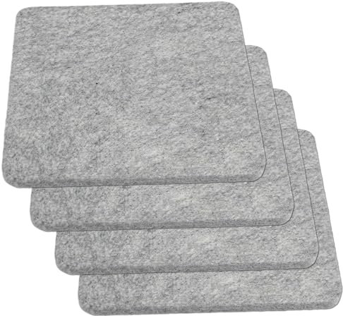 Filz-Bügelunterlagen, 4-teiliges Set, 25,4 x 25,4 cm Wollpads zum Nadelfilzen, ideal für chemische Reinigung, Basteln und Anfänger