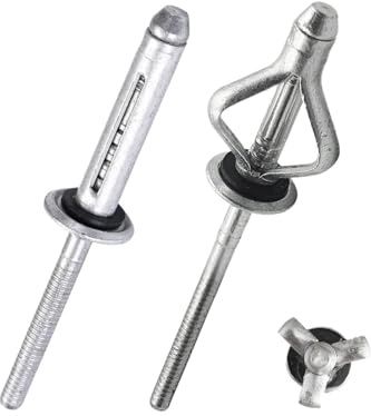 Aqxypas Lot de 20/50 Rivets aveugles Pliables étanches en Alliage d'aluminium avec rondelle d'étanchéité et Joint torique, Rivets Pop explosifs à Triple adhérence(20Pcs,5.2x22mm)