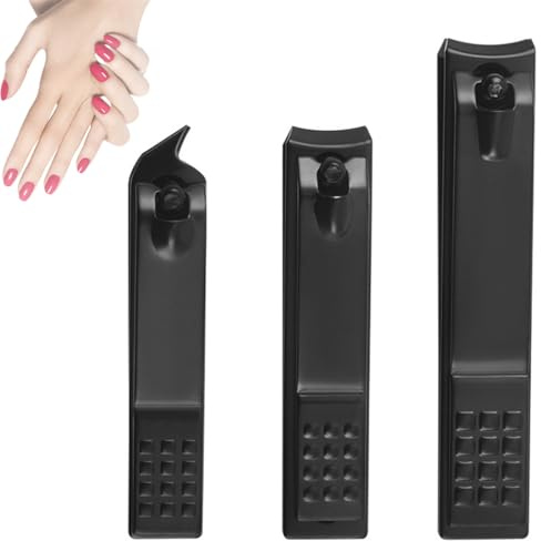 Lot de 3 Coupe Ongle Professionnel, Coupe-Ongles, Ongles à Large Ouverture pour Doigts et Orteils, Acier Inoxydable de Qualité Supérieure, Tranchant, Robuste, ongles en acier inoxydable