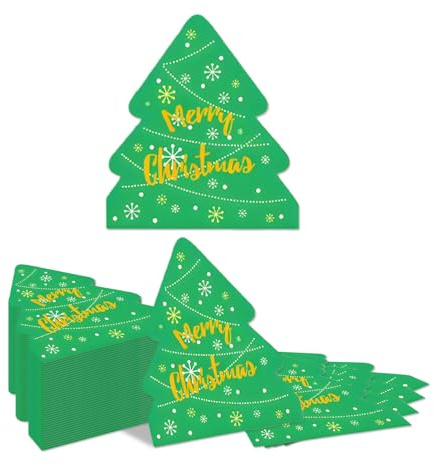 Auroriel 40 Stück Weihnachtsbaum Papierservietten Einweg Tischdekoration Weihnachten Party Servietten Festessen Deko Nikolaus Advent Feier Kinder Erwachsene